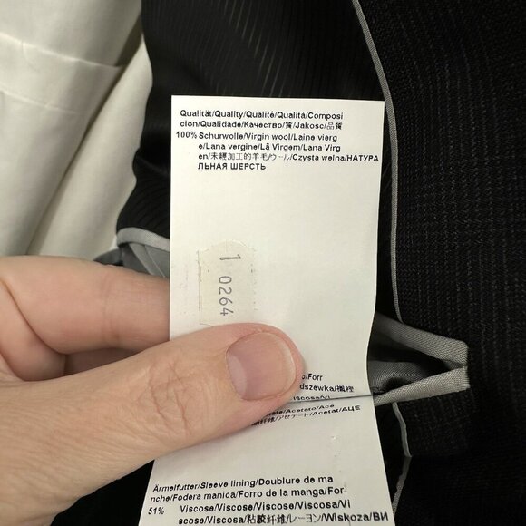 HUGO BOSS jacket blazer sport coat james4/sharp6 100% wool glen plaid gray 40R - Picture 10 of 10